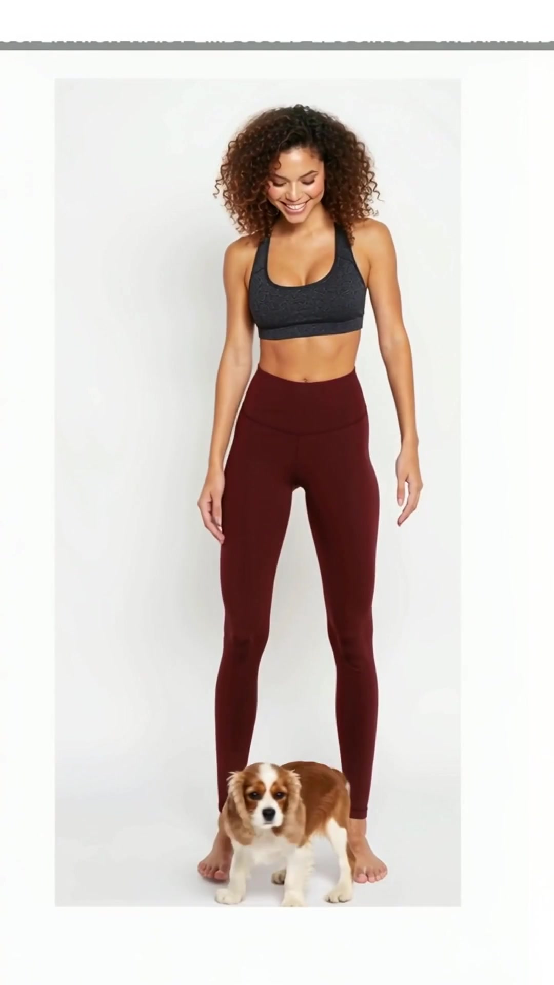 High-Waist Leggings in Bwwb009 Cherryred — Pet Parent Athleisure style look